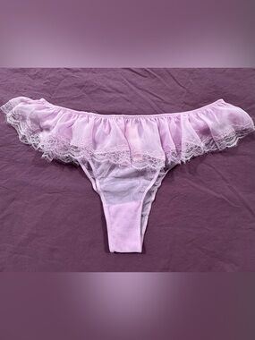 NWT Victoria's Secret Lilac Ruffle Lace Panties - Size L